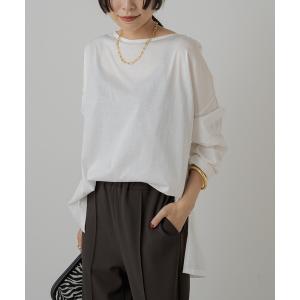 「LOUNGEDRESS」 長袖カットソー FREE オフホワイト レディース