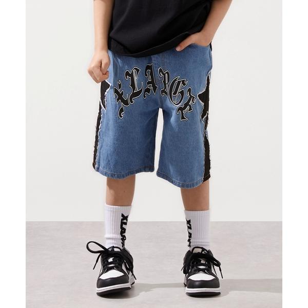 ハーフパンツ パンツ 短パン スターモチーフ デニムハーフパンツ キッズ 子供服 男の子
