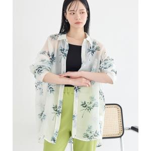 ブラウス シャツ シアーシャツ レディース