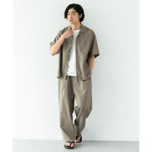 セットアップ 半袖リネン混セットアップ メンズ