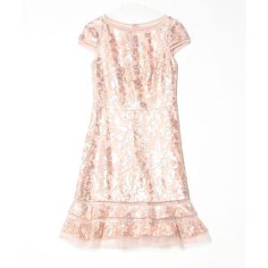 「Tadashi Shoji  」 半袖ワンピース - ピンク レディース