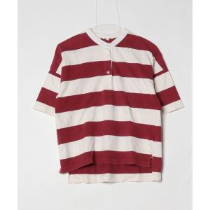 「studio CLIP」 ボーダー柄半袖Tシャツ FREE レッド レディース