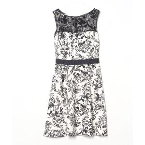 「Tadashi Shoji  」 レースノースリーブワンピース S ホワイト レディース