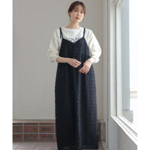 「GLOBAL WORK」 キャミソールワンピース MEDIUM ブラック レディース