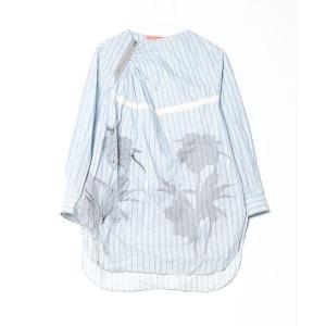 「mintdesigns」 長袖ブラウス 2(M) ブルー レディース