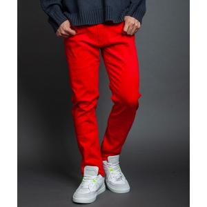 「GGD SELECT」 「K.U.I」スキニーパンツ 2XL レッド メンズ