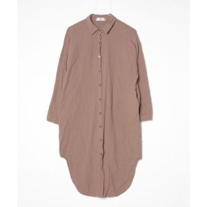 「VIBGYOR」 シャツワンピース FREE ブラウン レディース