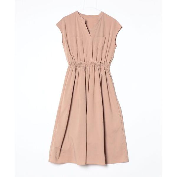 「NATURAL BEAUTY BASIC」 ノースリーブワンピース MEDIUM ベージュ レディ...