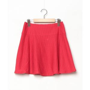 「nanette lepore」 チェック柄フレアスカート 4 レッド レディース