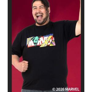 tシャツ 「MARVEL」 Tシャツ 半袖 メンズ 大きいサイズ ロゴプリント「アベンジャーズ」「マーベル」 サカゼン80周年記念 オリジナルデザイン メンズ
