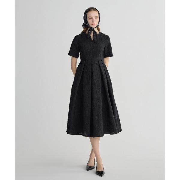 ワンピース PHEA JACQUARD KEY NECK DRESS