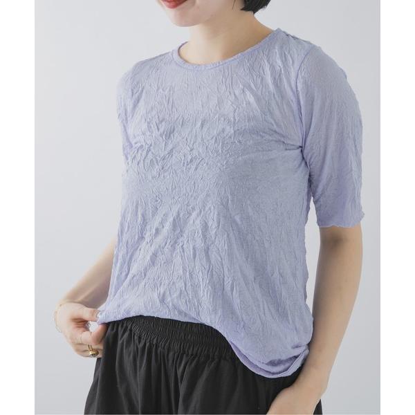 tシャツ 半袖 MIDIUMISOLID　SEE-THROUGH CREWNECK HF SLV レ...