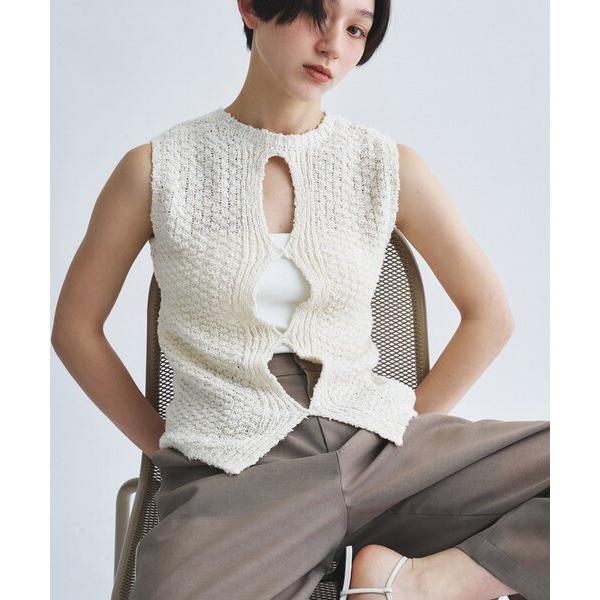 ニット セーター cloudy open back tank レディース