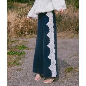 ジーンズ デニム デニムパンツ Side Lace Wide Denim｜サイドレースワイドデニムパンツ レディース