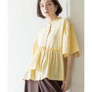 アシンメトリーペプラムブラウス