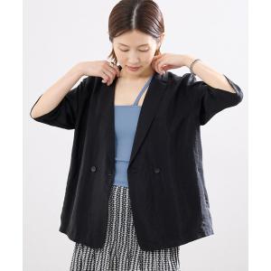 ジャケット テーラードジャケット 「接触冷感」ウォッシャブル シアーショートスリーブジャケット レディース
