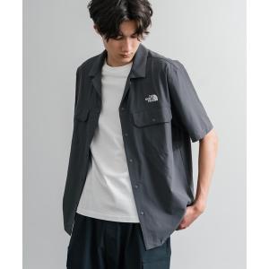 ノースフェイス シャツ 半袖 THE NORTH FACE ザ・ノースフェイス M'S KANTE SHIRTS　ワンポイントロゴ刺繍胸ポケット付き半袖オープンカラーシャツ