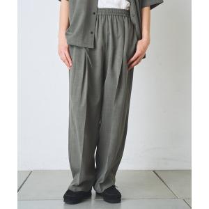 ワイドパンツ パンツ 「セットアップ対応」エアリースルーワイドパンツ メンズ
