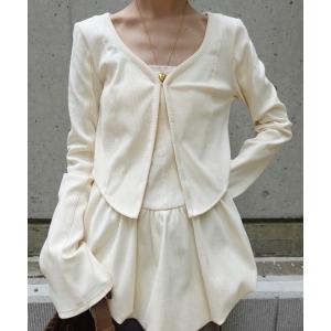 カーディガン MEDI FRONT HOOK RIB CARDIGAN レディース
