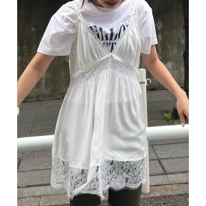 キャミソール MEDI DENIM TOUCH LACE MIX TUNIC CAMISOLE