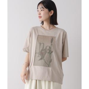 tシャツ フラワーロゴプリントTee レディース