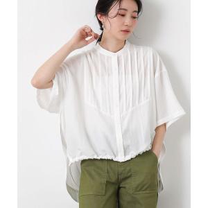 ブラウス シャツ 半袖 ピンタックヨークドルマンブラウス レディース