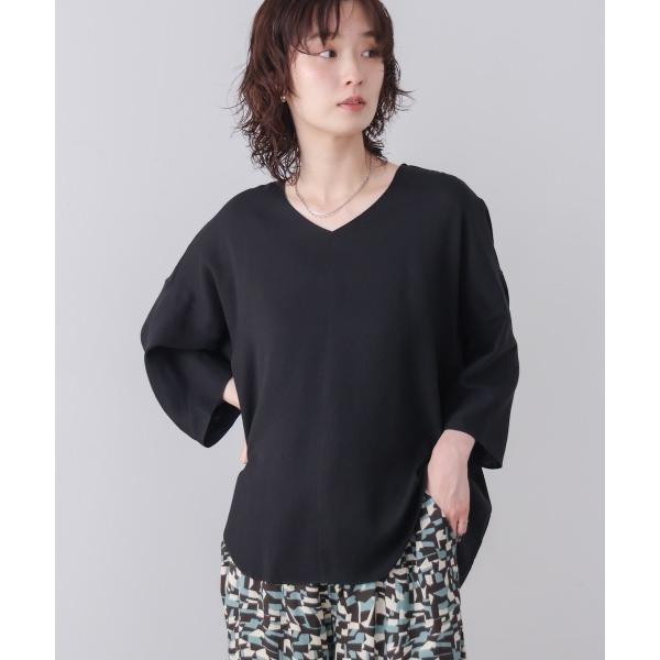 tシャツ リネンライクワイドブラウス レディース