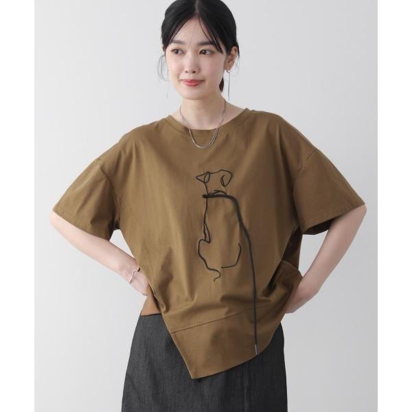 tシャツ ドック刺しゅうＴシャツ レディース