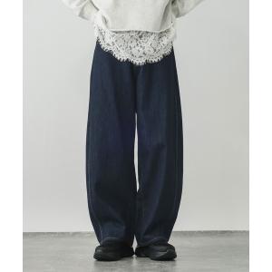 「GLOBAL WORK」 デニムパンツ LARGE ネイビー レディース