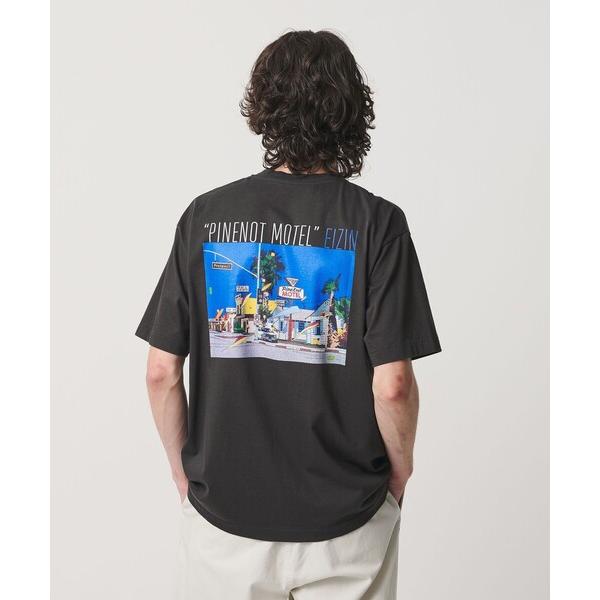 tシャツ 「別注」「EIZIN SUZUKI」PINENOT MOTEL プリント Tシャツ メンズ