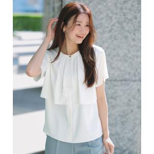uvカット ブラウス シャツ プリーツボウタイ ブラウス レディース