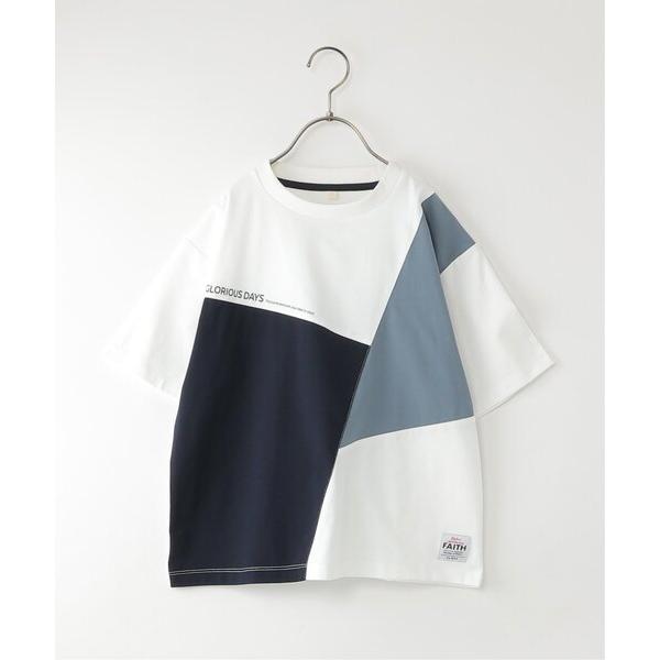 tシャツ 「接触冷感/吸水速乾」斜め切り替えTシャツ（120~160cm） キッズ 子供服 男の子