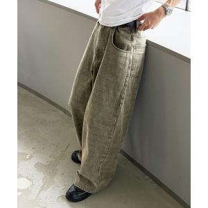ワイドパンツ パンツ FADED CHECK WIDE DENIM PANTS／フェードチェックワイドデニムパンツ メンズ レディース