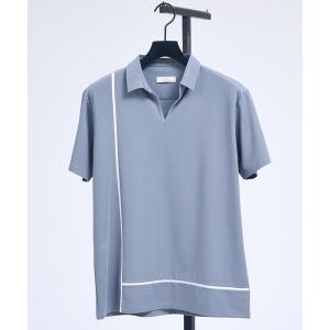 ポロシャツ 「L-Line」スキッパー ポロシャツ メンズ レディース