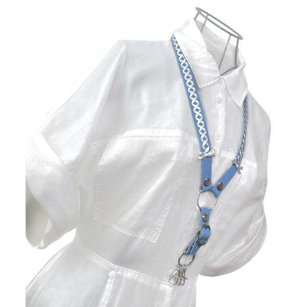 ベルト 妄毒ハーネスタイ「Angel blue×White」 レディース