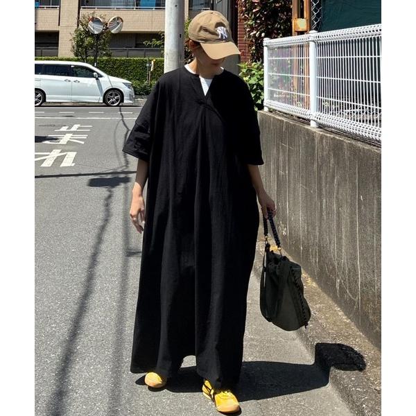 ワンピース 半袖 「notch. by KR 」キーネック半袖ビッグワンピース