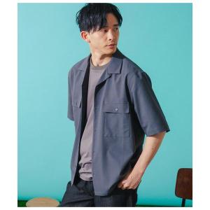 tシャツ 「防シワ・UVカット・撥水・ストレッチ」ドットエア(R)ストレッチ 半袖オープンカラーシャツ メンズ