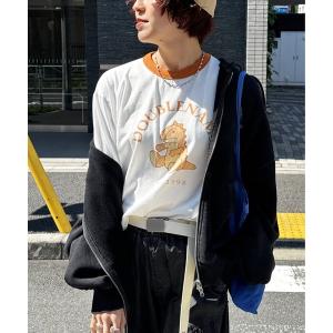 tシャツ 恐竜ぬいぐるみリンガーTEE レディース