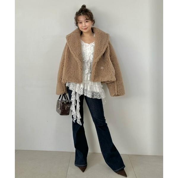 「SNIDEL」 ブーツカットデニムパンツ 0 ネイビー レディース