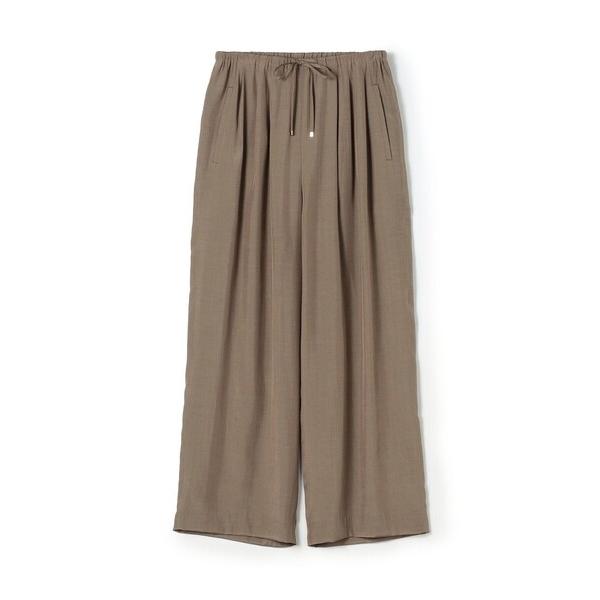 パンツ シルキーブロード ドロストワイドパンツ レディース