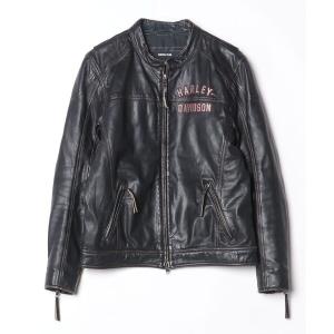 「Harley-Davidson」 レザーブルゾン - ブラック メンズ