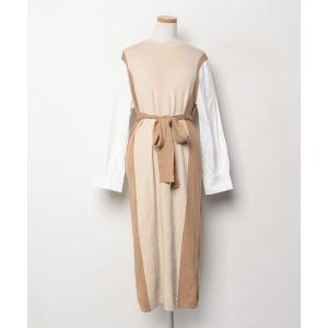 「MAISON DE THERESE」 長袖ワンピース MEDIUM ベージュ レディース