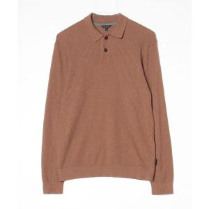 「Ted Baker」 長袖ポロシャツ 2 ブラウン メンズ