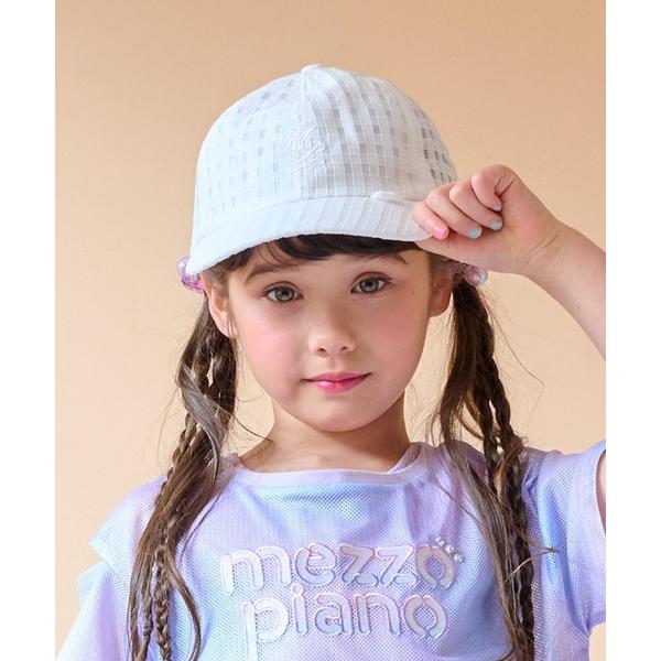 キャップ 帽子 チャーム付　シアーキャップ「接触冷感」 キッズ 子供 女の子