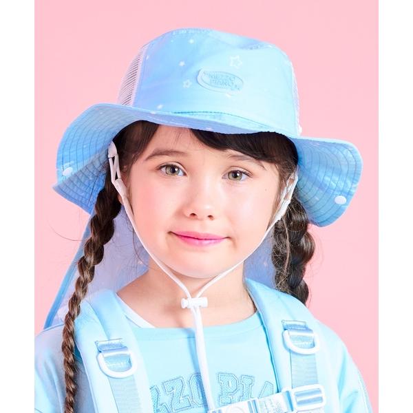 キャップ 帽子 撥水グラデーション柄サファリハット「接触冷感」 キッズ 子供 女の子
