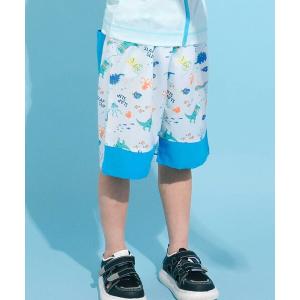 水着 はたらくくるま恐竜海の生き物総柄スイムパンツ(90~130cm) キッズ 子供 男の子