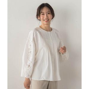 ブラウス シャツ フラワーエンブロイダリーブラウス レディース