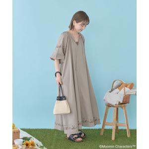 シャツワンピース 「WEB限定」Moomin 刺繍スキッパーワンピース