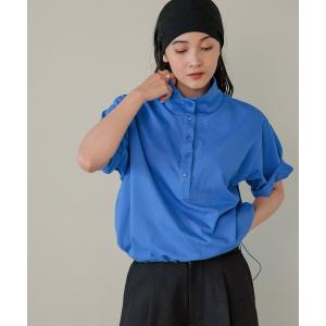 tシャツ 半袖 「daily CLIP」スタンドドロストTシャツ レディース