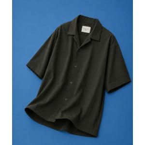 シャツ 半袖 Air tool リラックスオープンカラーシャツ /ウォッシャブル/夏服/ストレッチ/伸縮性/通気性/防シワ性/UVカット/セットアップ メンズ